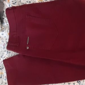 Burgundy Celebrity Pink skinny jeans